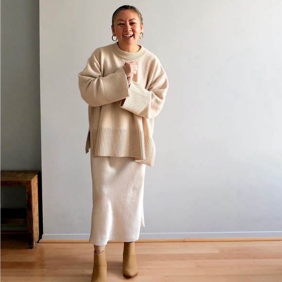 Rosaé Paris Le Sablons Sweater, Beige, Size 2 - Picture 3 of 14